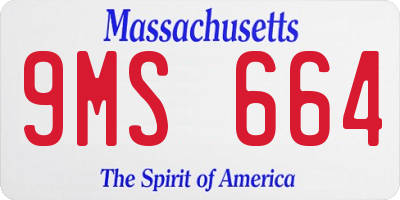 MA license plate 9MS664