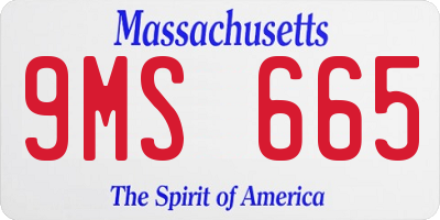 MA license plate 9MS665