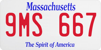 MA license plate 9MS667