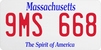MA license plate 9MS668