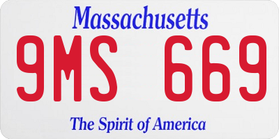 MA license plate 9MS669