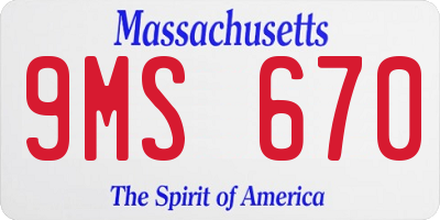 MA license plate 9MS670