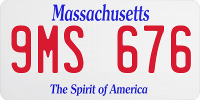 MA license plate 9MS676