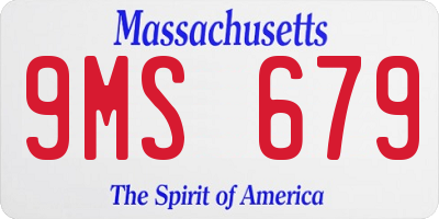 MA license plate 9MS679