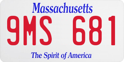 MA license plate 9MS681