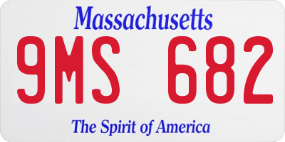 MA license plate 9MS682