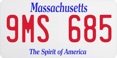 MA license plate 9MS685
