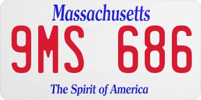 MA license plate 9MS686
