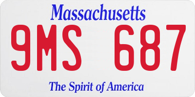 MA license plate 9MS687