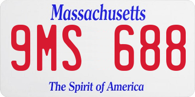 MA license plate 9MS688