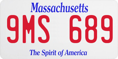 MA license plate 9MS689