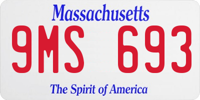 MA license plate 9MS693