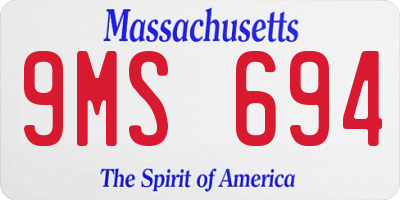 MA license plate 9MS694