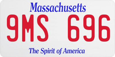 MA license plate 9MS696