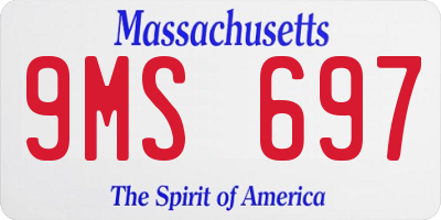 MA license plate 9MS697