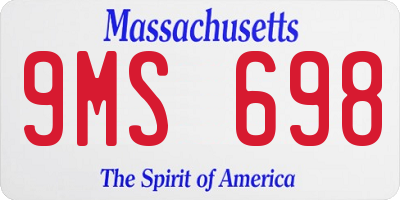 MA license plate 9MS698