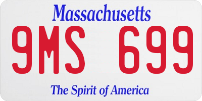 MA license plate 9MS699