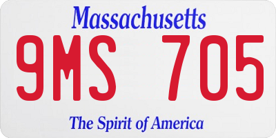 MA license plate 9MS705