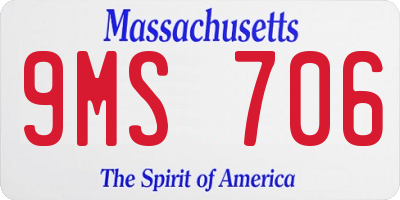MA license plate 9MS706