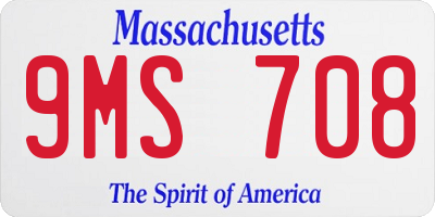 MA license plate 9MS708
