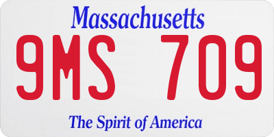 MA license plate 9MS709
