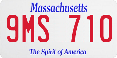 MA license plate 9MS710