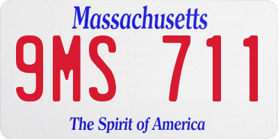 MA license plate 9MS711