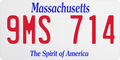 MA license plate 9MS714