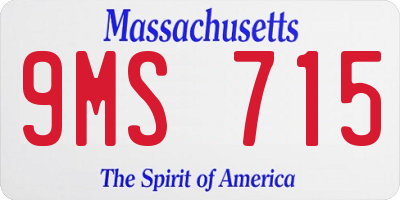 MA license plate 9MS715