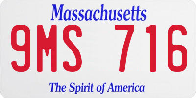 MA license plate 9MS716