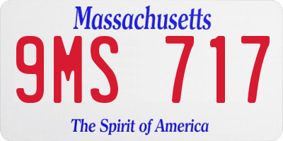 MA license plate 9MS717