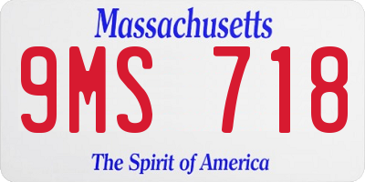 MA license plate 9MS718