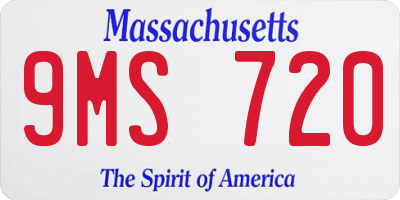 MA license plate 9MS720