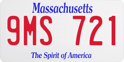MA license plate 9MS721