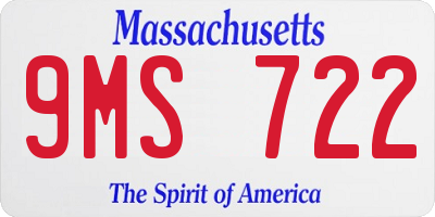 MA license plate 9MS722