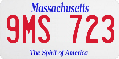 MA license plate 9MS723