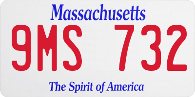 MA license plate 9MS732