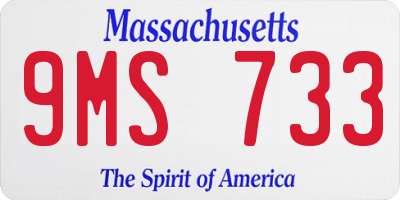 MA license plate 9MS733