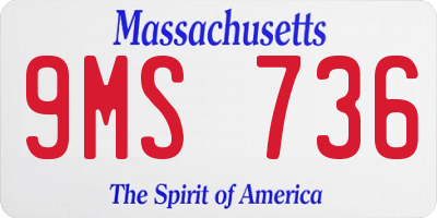 MA license plate 9MS736