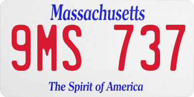 MA license plate 9MS737