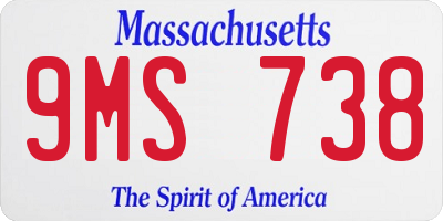 MA license plate 9MS738