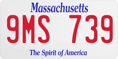 MA license plate 9MS739