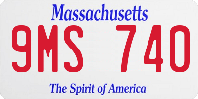 MA license plate 9MS740