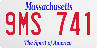 MA license plate 9MS741