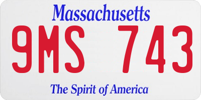 MA license plate 9MS743