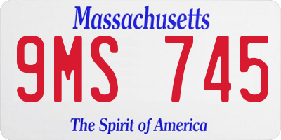 MA license plate 9MS745