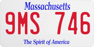 MA license plate 9MS746