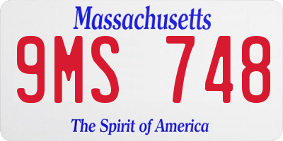 MA license plate 9MS748