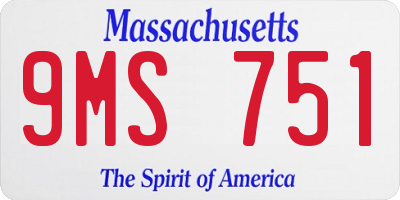 MA license plate 9MS751