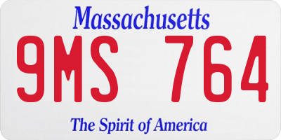MA license plate 9MS764